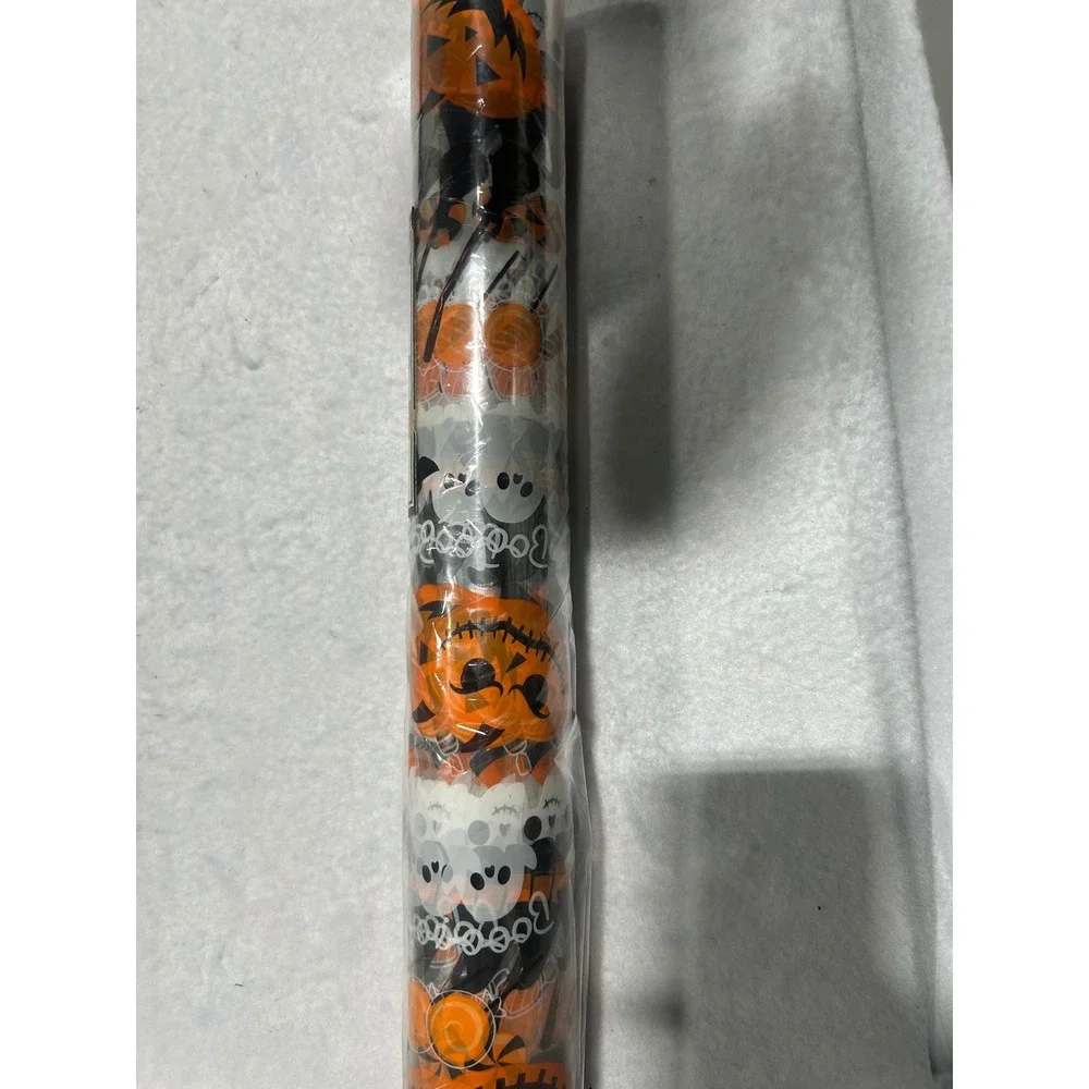 AnapoliZ Halloween Cellophane Wrap Roll 16 Inch x 100 Feet Pumpkin Ghost Pattern
